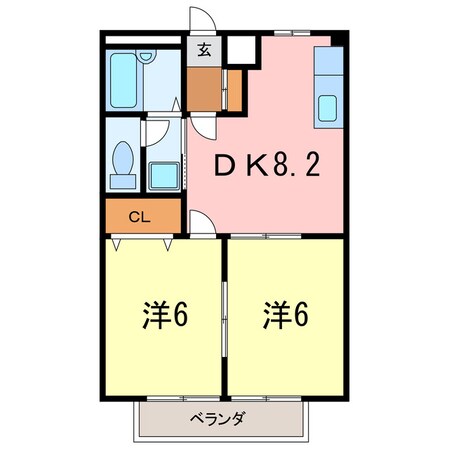 ハピネス西天の物件間取画像